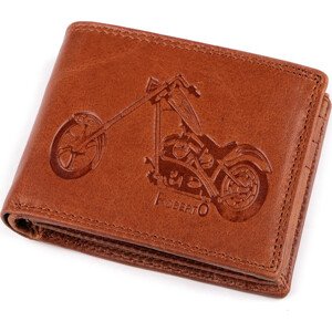 Pánská peněženka kožená pro myslivce, rybáře, motorkáře 9,5x12 cm Varianta: 22 černá ryba, Balení: 1 ks
