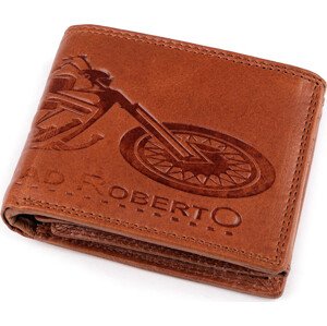 Pánská peněženka kožená pro myslivce, rybáře, motorkáře 9,5x12 cm Varianta: 24 černá motorka, Balení: 1 ks