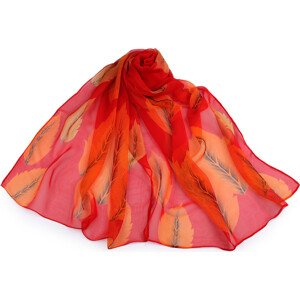 Letní šátek / šála 50x160 cm Varianta: 10 červená oranžová, Balení: 1 ks