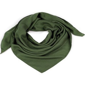 Šátek jednobarevný 90x90 cm Varianta: 12 zelená khaki, Balení: 1 ks