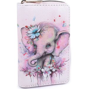 Dámská / dívčí peněženka slon 10x15,5 cm Varianta: 2 růžová sv., Balení: 1 ks
