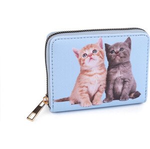 Dámská / dívčí peněženka kočky 9,5x12,5 cm Varianta: 2 modrá světlá, Balení: 1 ks