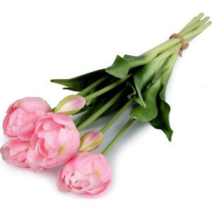 Umělá kytice tulipán Varianta: 3 růžová nejsv., Balení: 1 svaz.