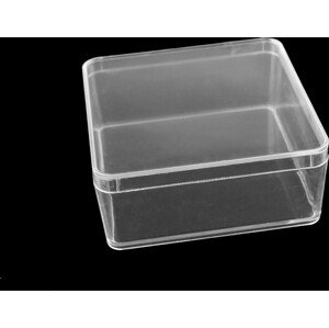 Plastová krabička / box s víkem 9,5x9,5x4 cm Varianta: transparent, Balení: 1 ks