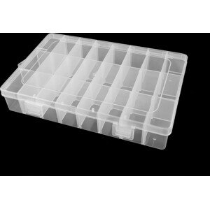 Plastový box / zásobník 13x19,5x3,6 cm Varianta: transparent, Balení: 1 ks