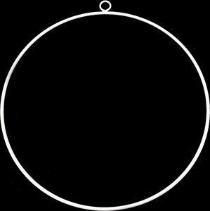 Kovový kruh na lapač snů / k dekorování Ø50 cm Varianta: 2 bílá, Balení: 1 ks