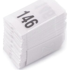 Velikostní štítky do oděvů Varianta: 146 bílá, Balení: 5 svaz.
