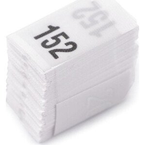 Velikostní štítky do oděvů Varianta: 152 bílá, Balení: 5 svaz.