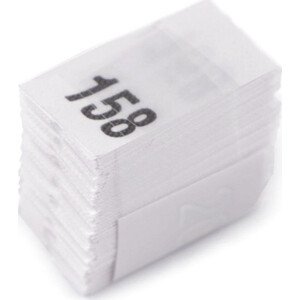 Velikostní štítky do oděvů Varianta: 158 bílá, Balení: 5 svaz.
