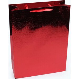 Dárková taška metalická Varianta: 3 červená, Balení: 4 ks