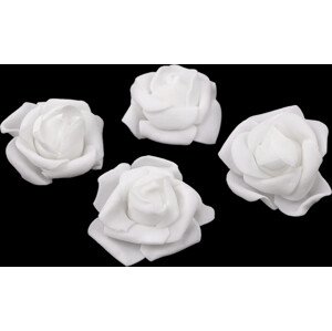 Dekorační pěnová růže Ø4-5 cm Varianta: 1 bílá, Balení: 10 ks