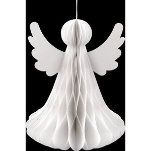 Papírový skládací anděl k zavěšení 32 cm Varianta: bílá, Balení: 1 ks