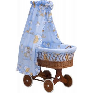 Nebesa nad košík pro miminko a kolébky - Scarlett Mráček - modrá