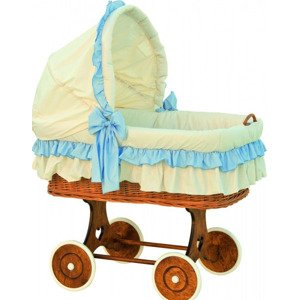 Boudička ke košíku pro miminko - Scarlett Martin - modrá