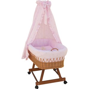 Scarlett Košík pro miminko s nebesy Méďa - růžová