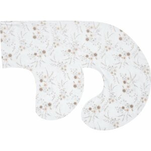 Povlak na kojící polštář ve tvaru C New Baby Květy bílý