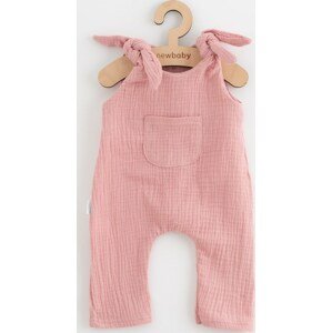 Kojenecké mušelínové lacláčky New Baby Soft dress růžová 80 (9-12m)