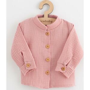Kojenecká mušelínová košile New Baby Soft dress růžová 62 (3-6m)