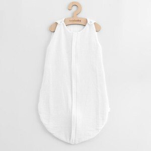 Mušelínový spací vak pro miminka New Baby bílý 0-6 m