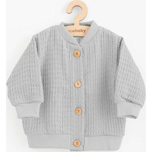 Kojenecký mušelínový kabátek New Baby Comfort clothes šedá 68 (4-6m)