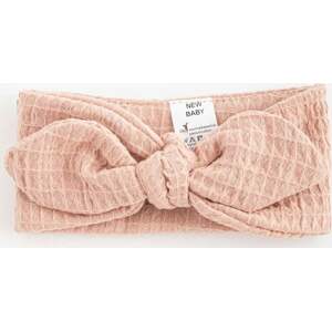 Kojenecká mušelínová čelenka New Baby Comfort clothes růžová Univerzální