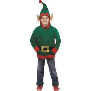 Dětský kostým "Elf" (mikina, pásek), velikost 8-10 let