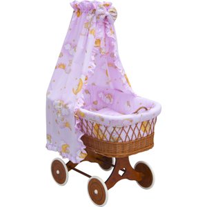Košík pro miminko s nebesy Scarlett Mráček - růžová