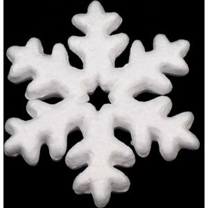 Sněhová vločka Ø10 cm polystyren Varianta: bílá, Balení: 1 sáček