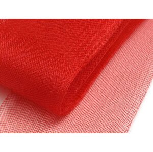 Modistická krinolína na výrobu dekorací, fascinátorů a vyztužení šatů šíře 8 cm Varianta: 4 (CC07) červená, Balení: 22.5 m
