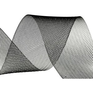 Modistická krinolína na vyztužení šatů a výrobu fascinátorů šíře 4,5 cm Varianta: 2 (CC16) černá, Balení: 20 m