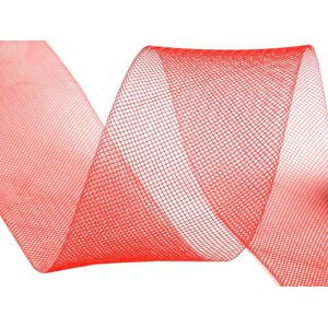 Modistická krinolína na vyztužení šatů a výrobu fascinátorů šíře 4,5 cm Varianta: 6 (CC07) červená, Balení: 20 m