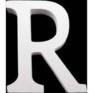 Dřevěná dekorace písmena abecedy Varianta: 17 "R" bílá sněžná, Balení: 1 ks