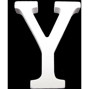 Dřevěná dekorace písmena abecedy Varianta: 23 "Y" bílá sněžná, Balení: 1 ks