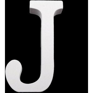 Dřevěná dekorace písmena abecedy Varianta: 10 "J" bílá sněžná, Balení: 20 ks