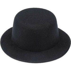 Mini klobouček /  fascinátor k dozdobení Ø13,5 cm Varianta: 1 černá, Balení: 12 ks