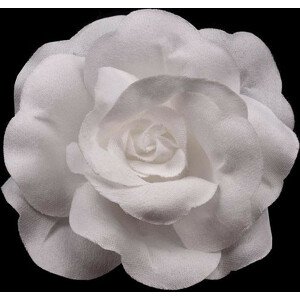Brož / ozdoba růže Ø6 cm Varianta: 1 bílá, Balení: 1 ks