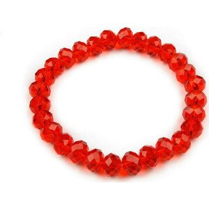 Náramek pružný z broušených korálků Varianta: 4 (č.16) červená šarlatová, Balení: 1 ks