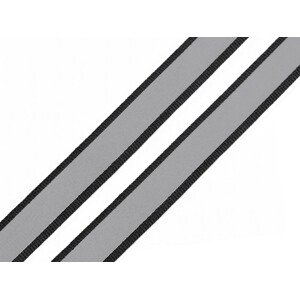 Reflexní páska šíře 15 mm na tkanině Varianta: 2 černá, Balení: 5 m