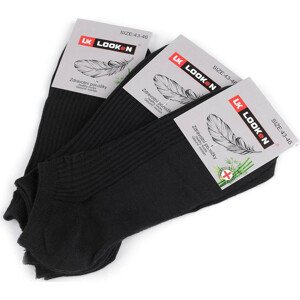 Pánské bavlněné ponožky kotníkové Varianta: 10 (vel. 43-46) černá, Balení: 3 pár