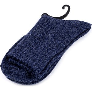 Ponožky teplé žíhané unisex Varianta: 7 modrá, Balení: 1 pár