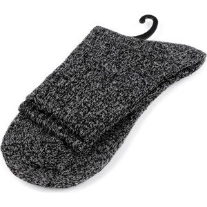 Ponožky teplé žíhané unisex Varianta: 10 černá, Balení: 1 pár