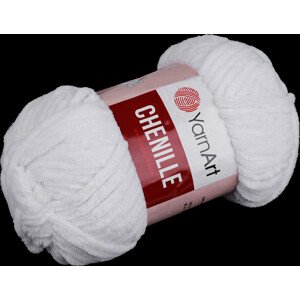 Pletací žinylková příze Chenille 100 g Varianta: 1 (541) bílá, Balení: 1 ks