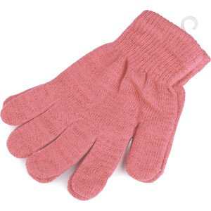 Dámské / dívčí pletené rukavice s lurexem Varianta: 7 růžová, Balení: 1 pár
