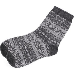 Pánské zimní ponožky norský vzor Varianta: 2 šedá, Balení: 1 pár