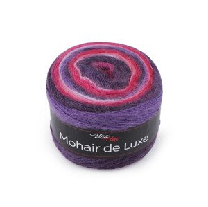 Pletací příze Mohair de Luxe 150 g Varianta: 2 (7404) fialová, Balení: 1 ks