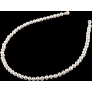 Perlová čelenka do vlasů Varianta: 2 (Ø6 mm) perlová, Balení: 1 ks