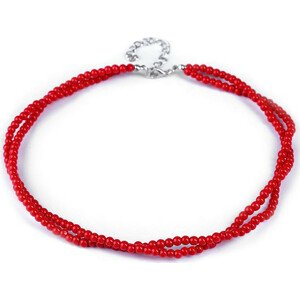 Perlový náhrdelník Varianta: 3 (55) červená, Balení: 1 ks