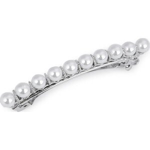 Francouzská spona do vlasů s perlami Varianta: 1 perlová, Balení: 12 ks
