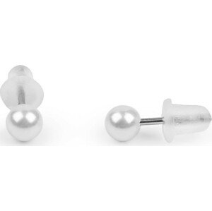 Perlové náušnice z chirurgické oceli Varianta: perlová, Balení: 1 pár