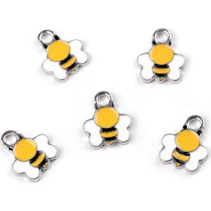 Přívěsek mini zvířátka Varianta: 2 (B78007) žlutá včelka, Balení: 5 ks